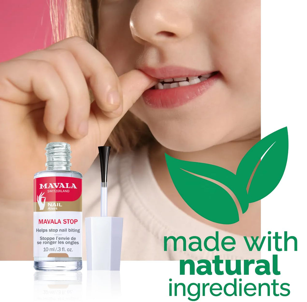 MAVALA label detail showing ingredients and safe external-use benefit