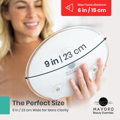 Mavoro glass lens detail showing distortion-free clarity for precise grooming benefit