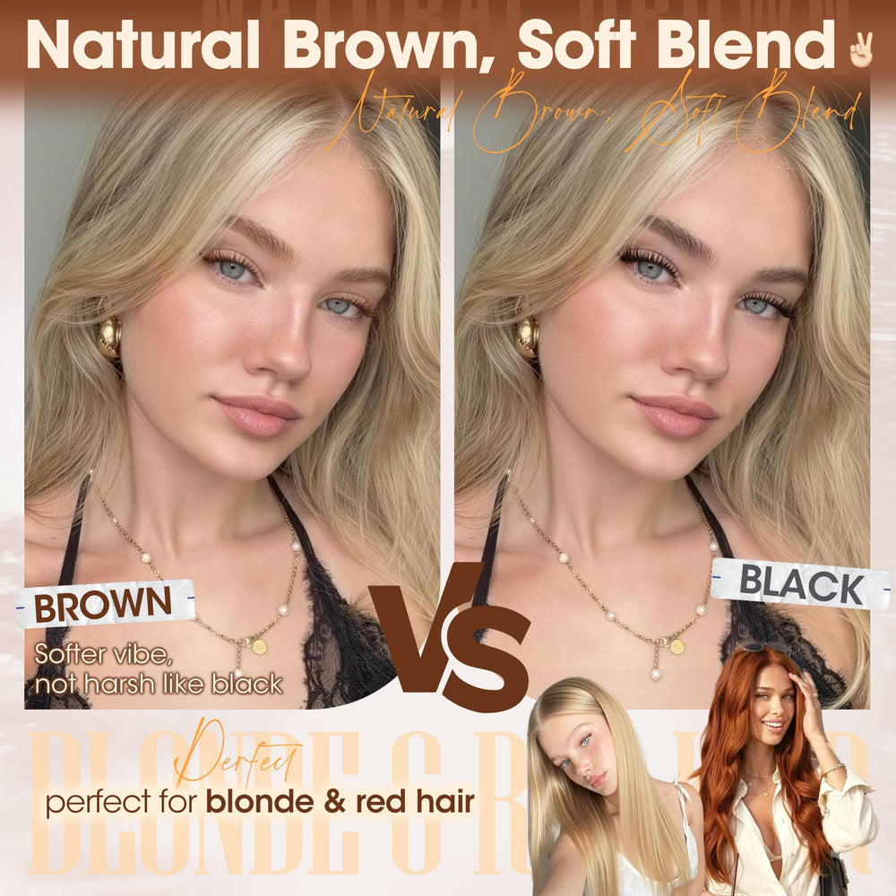 Mavphnee before and after eye comparison illustrating subtle brown lash enhancement