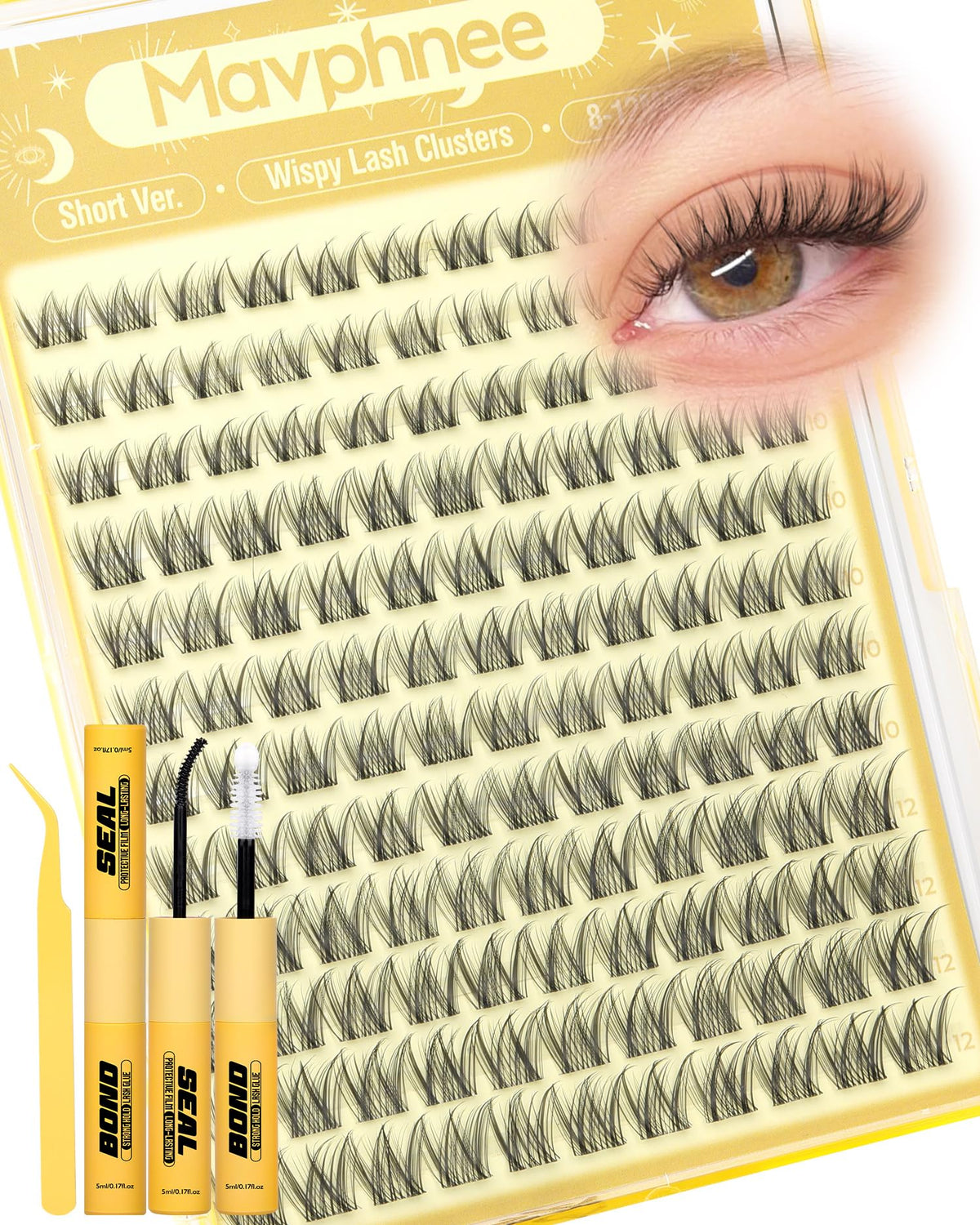 Mavphnee front packaging showing 132 clusters for natural look
