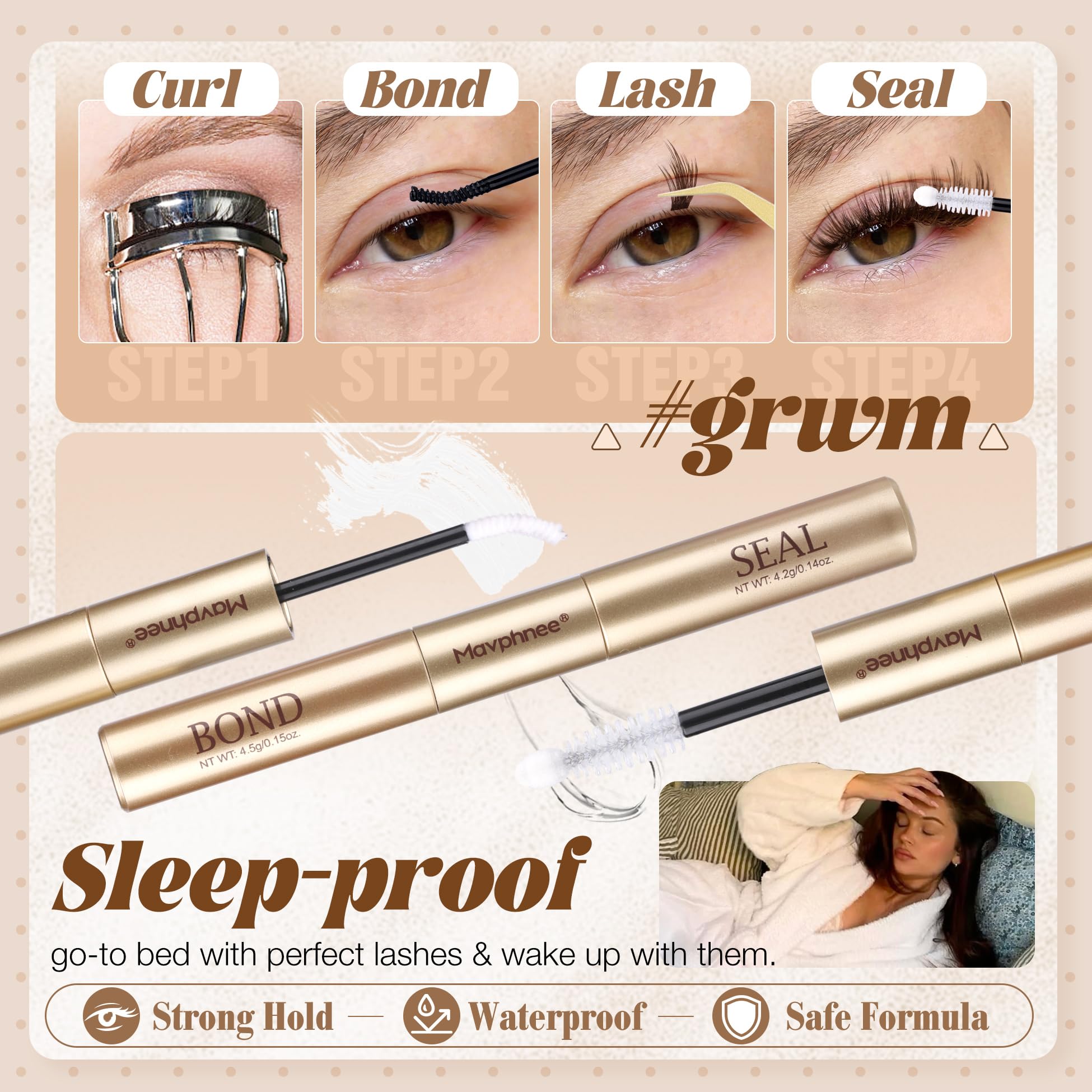 Mavphnee mixed-length clusters spread 10–16mm illustrating customizable styling benefit