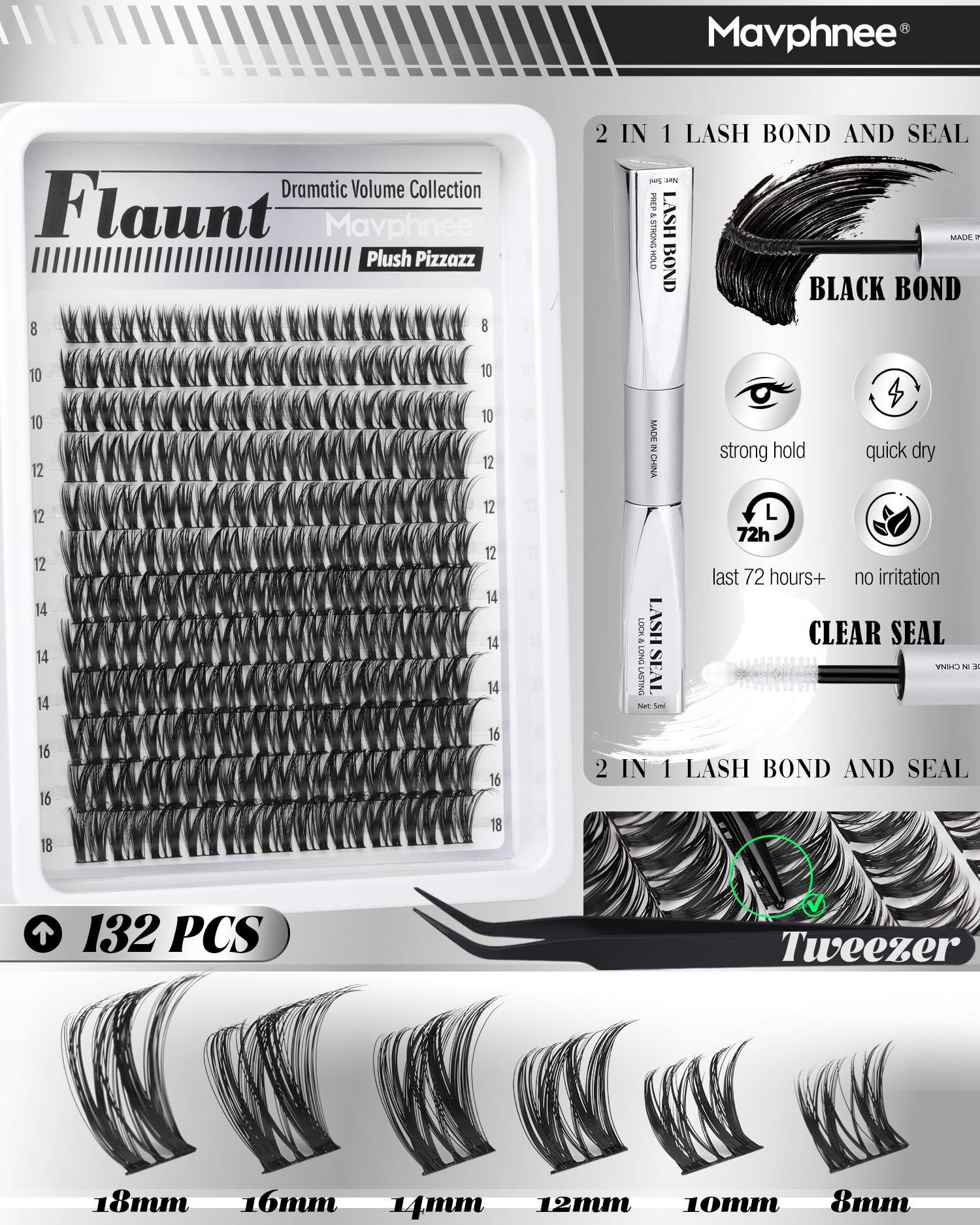 Mavphnee precision tweezers with bond and seal demonstrating easy application
