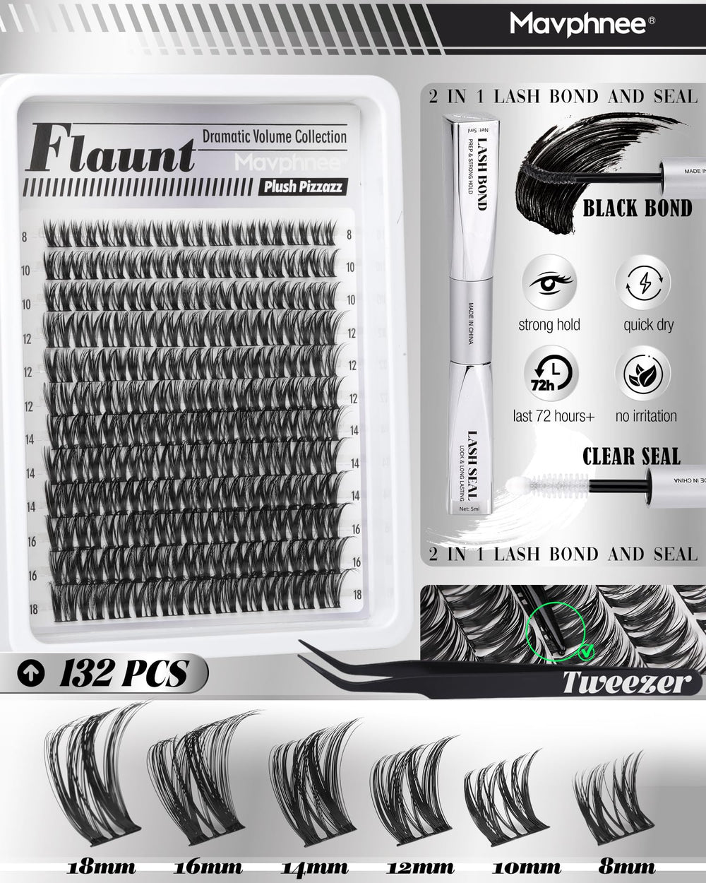 Mavphnee precision tweezers with bond and seal demonstrating easy application