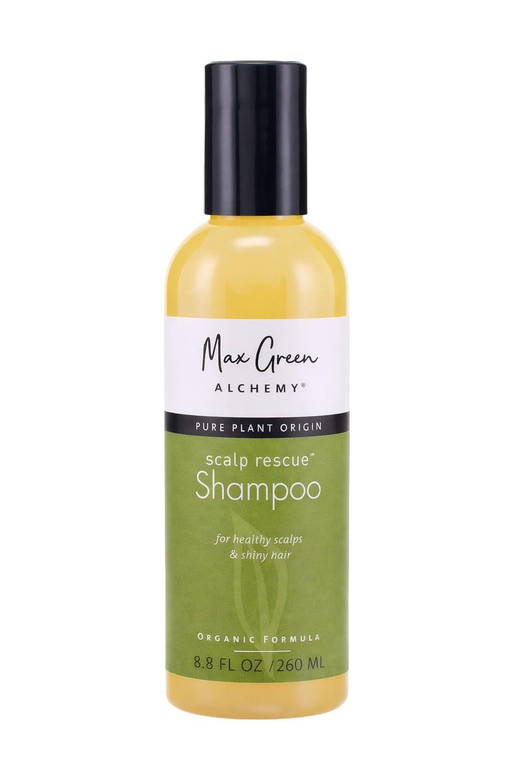 Max Green Alchemy front label showing product name and benefits