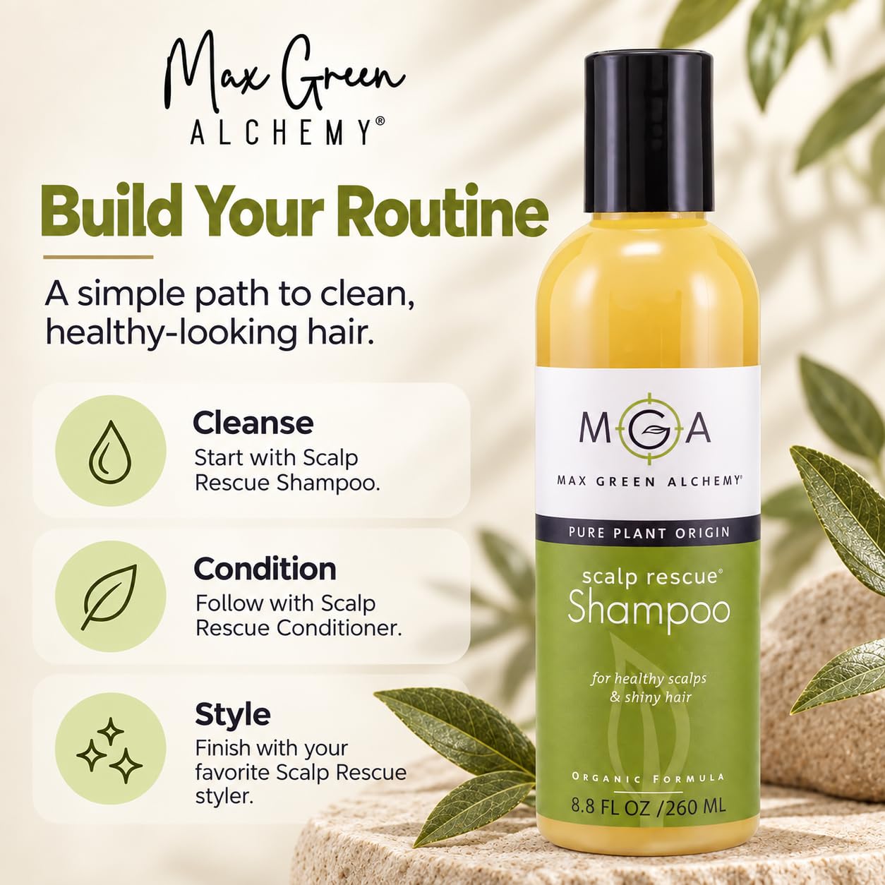 Max Green Alchemy woman with curly hair after use showing frizz control