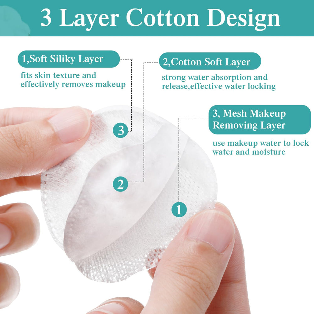 Maxcheck pad soaked with makeup remover removing foundation for effective cleansing