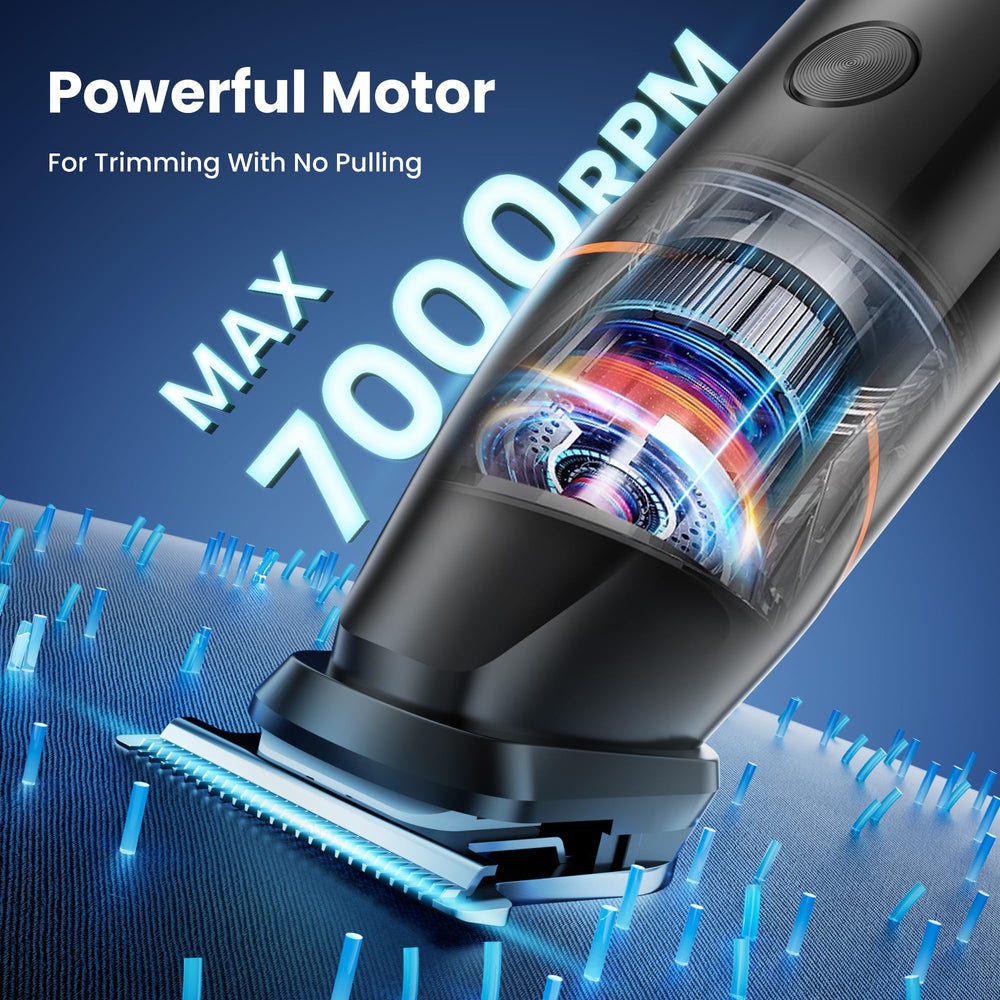 MAXGROOM held in hand to show size and ergonomic grip for steady control