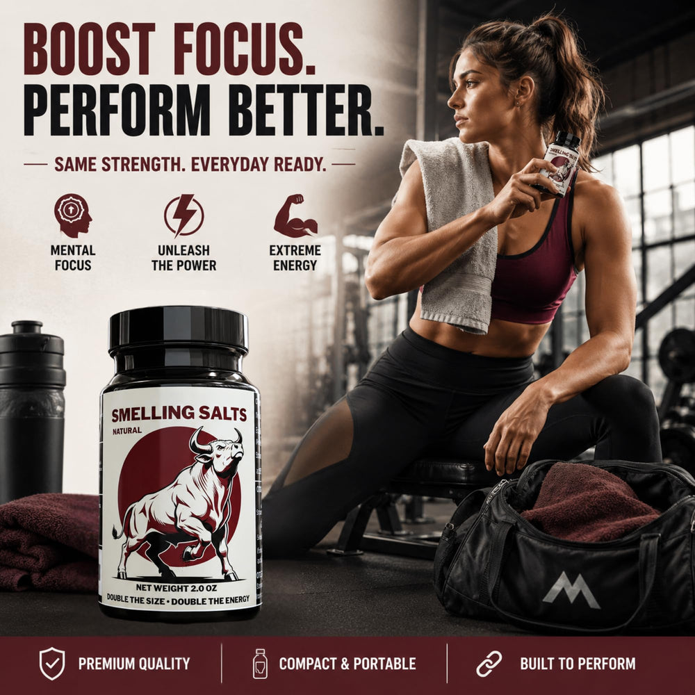 Athlete using MaxIgnite before a heavy lift for quick focus and readiness