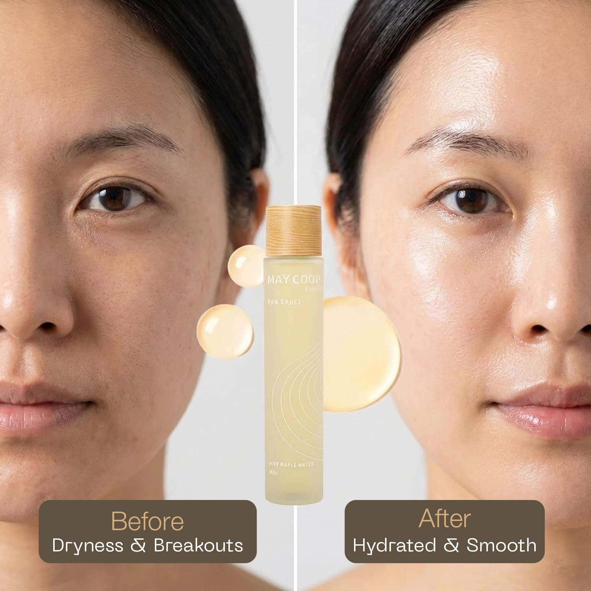 MAY COOP pouring toner to show lightweight essence and easy layering