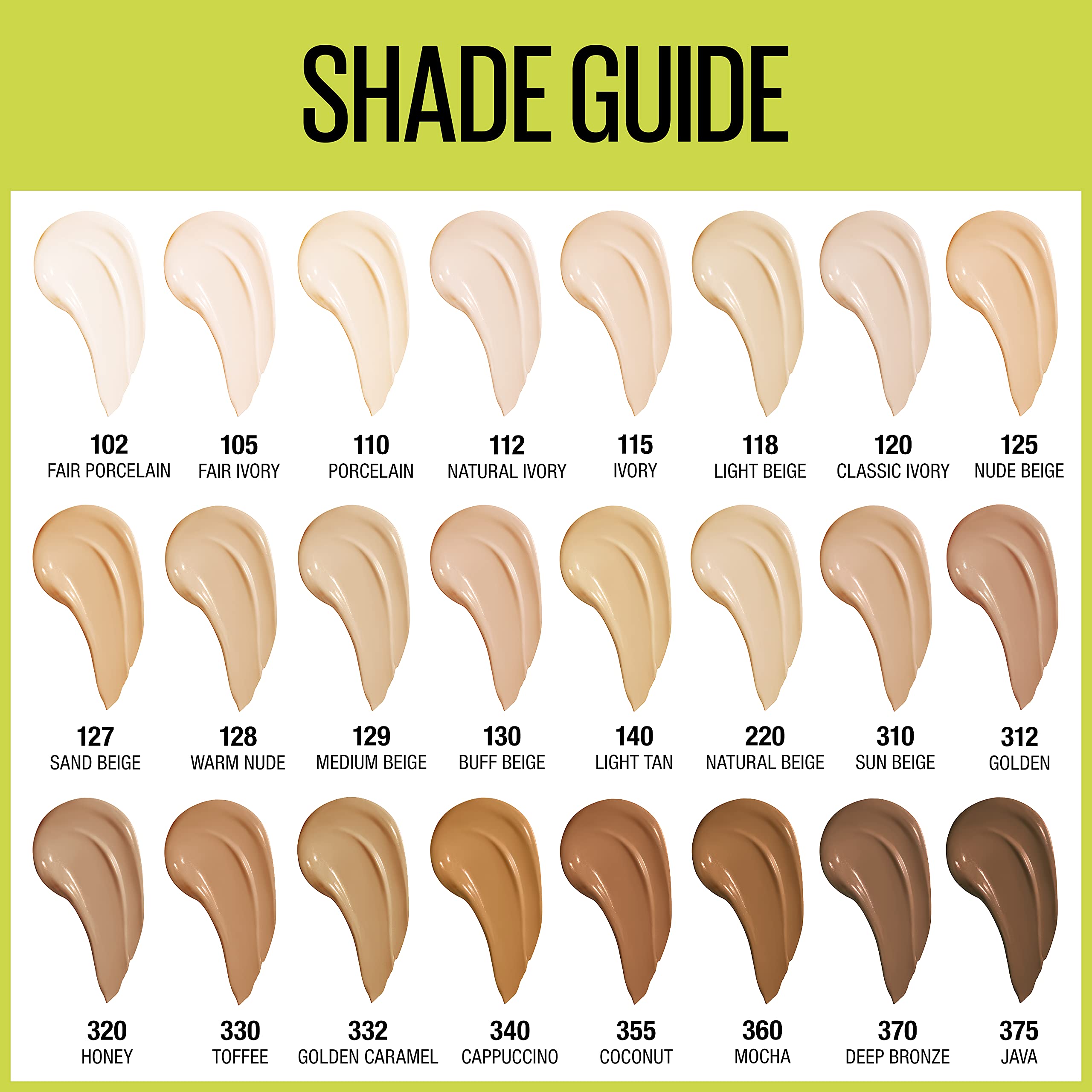 Maybelline application with brush illustrating even, streak-free coverage