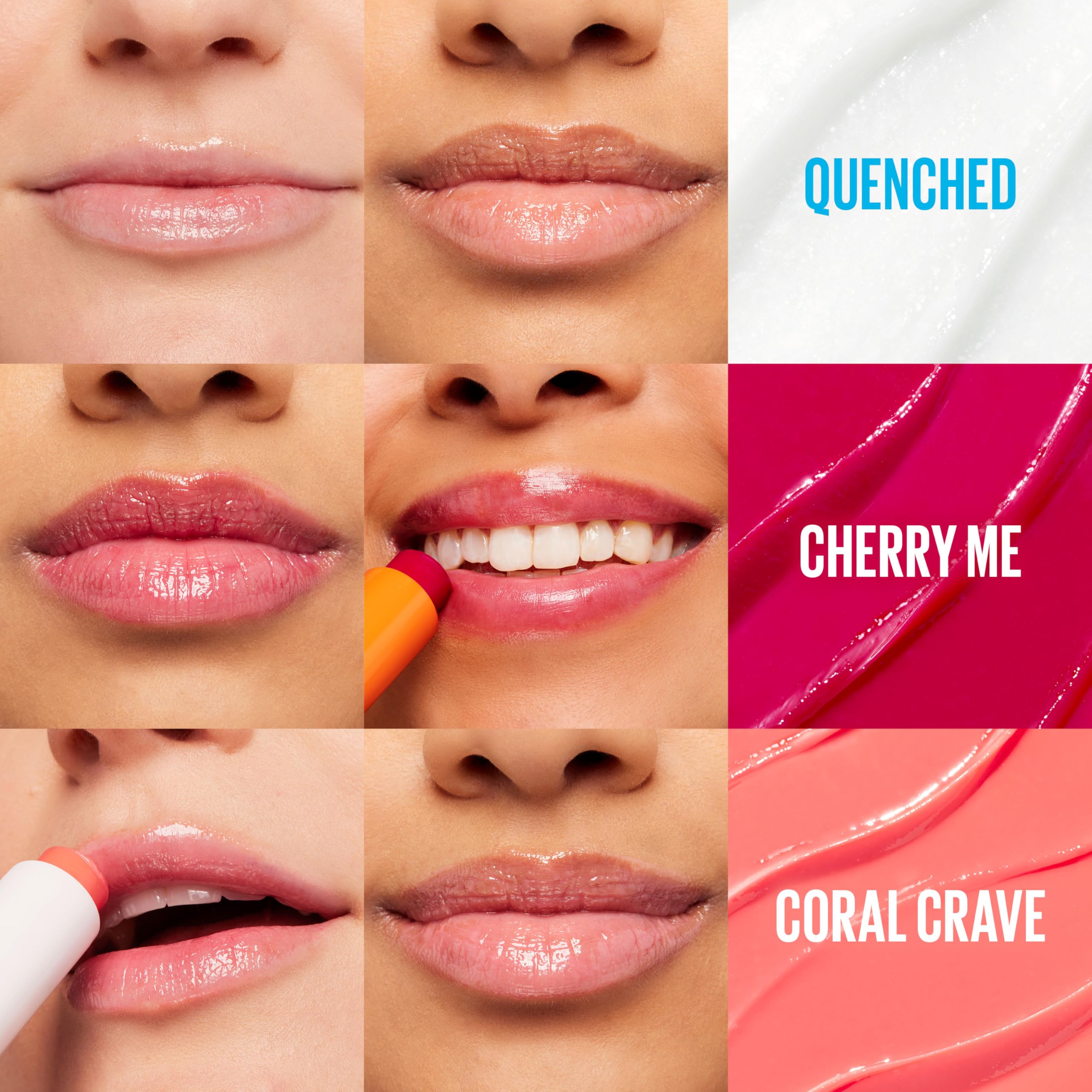Maybelline Baby Lips Dr Rescue sheer tint texture shown to demonstrate soothing effect