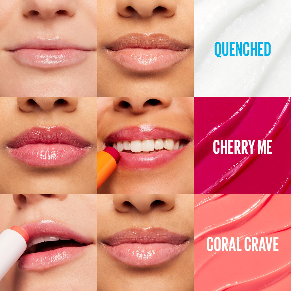 Maybelline Baby Lips Dr Rescue sheer tint texture shown to demonstrate soothing effect