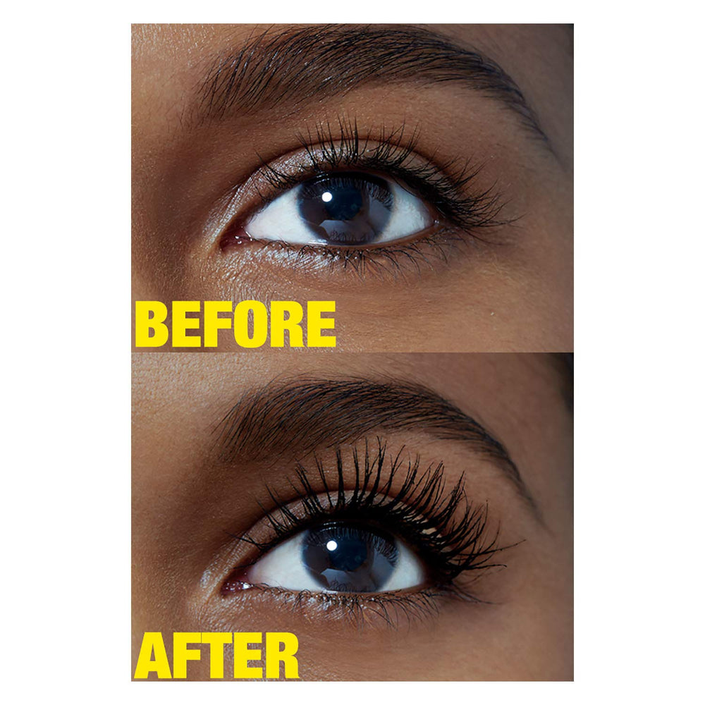 Maybelline mascara with oil-free remover showing easy, gentle removal