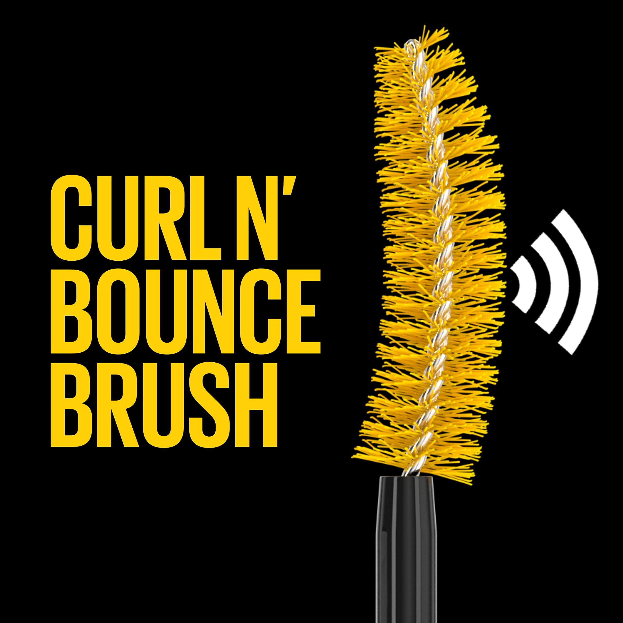 Maybelline lifestyle image applying mascara showing ease of use and dramatic effect