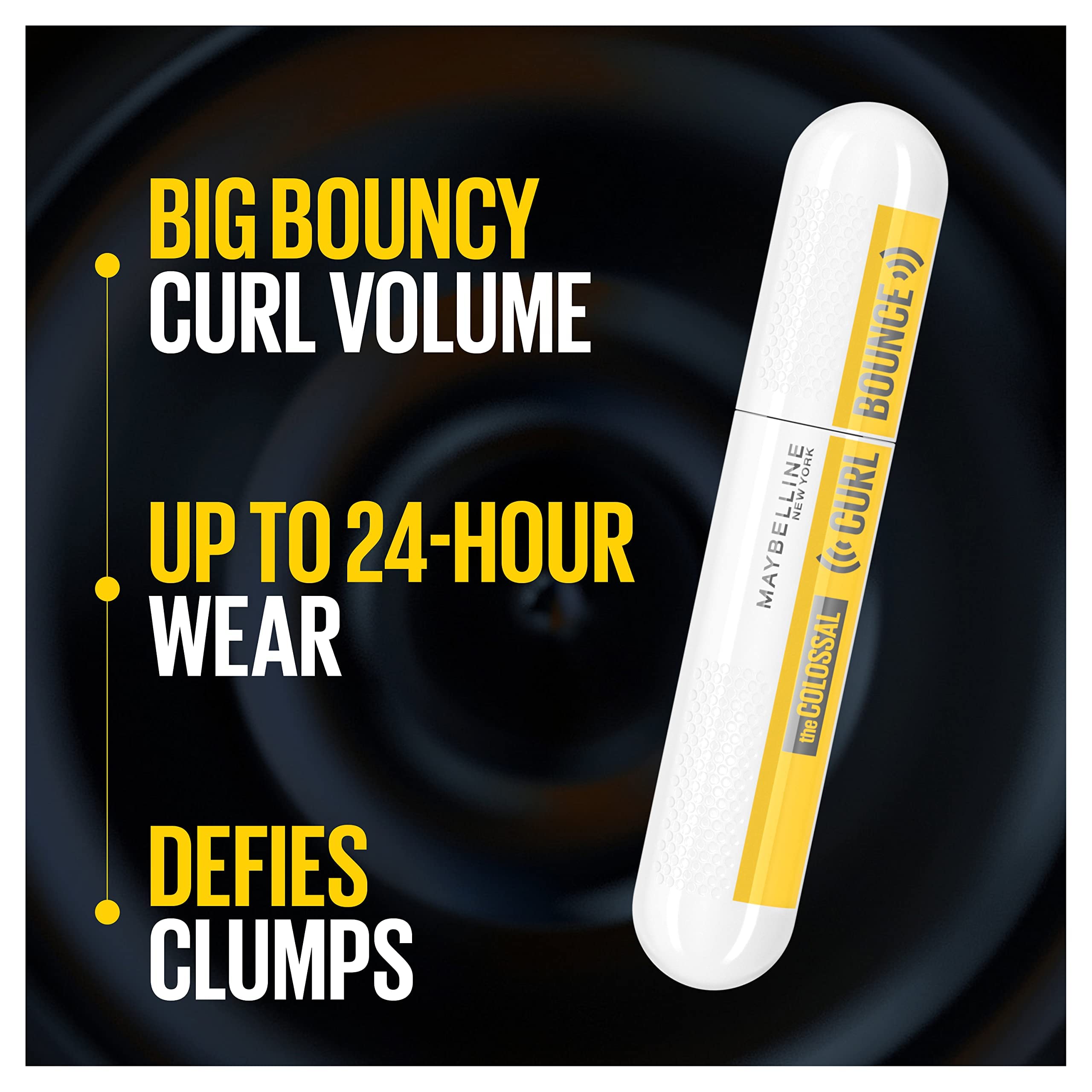 Maybelline open wand detail showing Curl ’N’ Bounce brush to lift lashes effectively