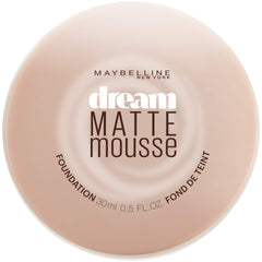Maybelline Dream Matte Mousse jar front showing label and compact design benefit travel-friendly