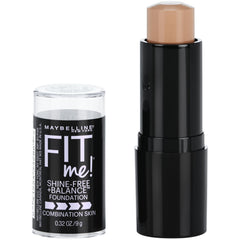 Maybelline Fit Me stick front view showing compact matte finish and easy application