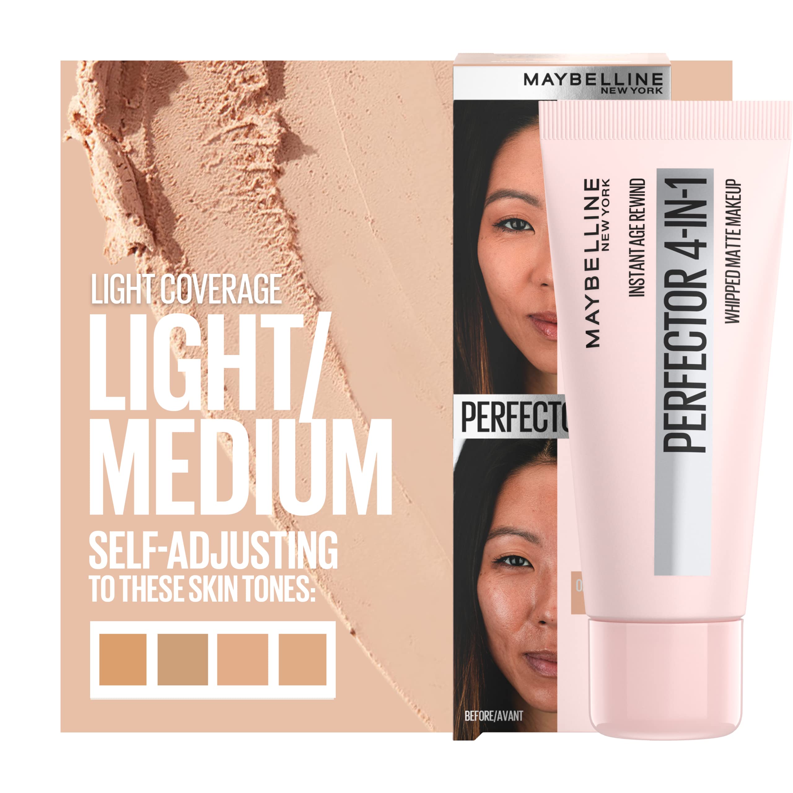 Maybelline close-up of surface blur showing pore-minimizing effect