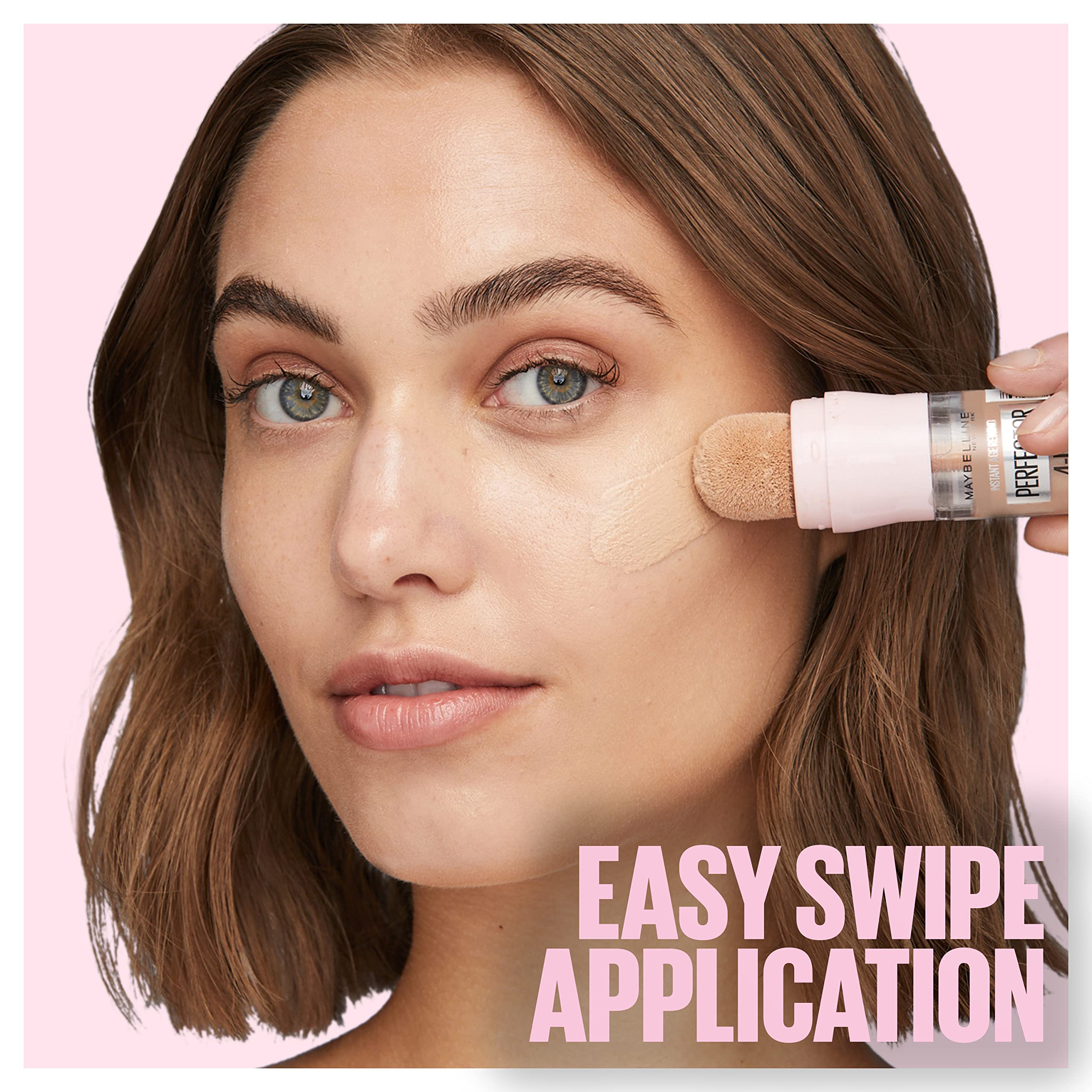 Maybelline Instant Perfector applied on cheek demonstrating instant brightening effect