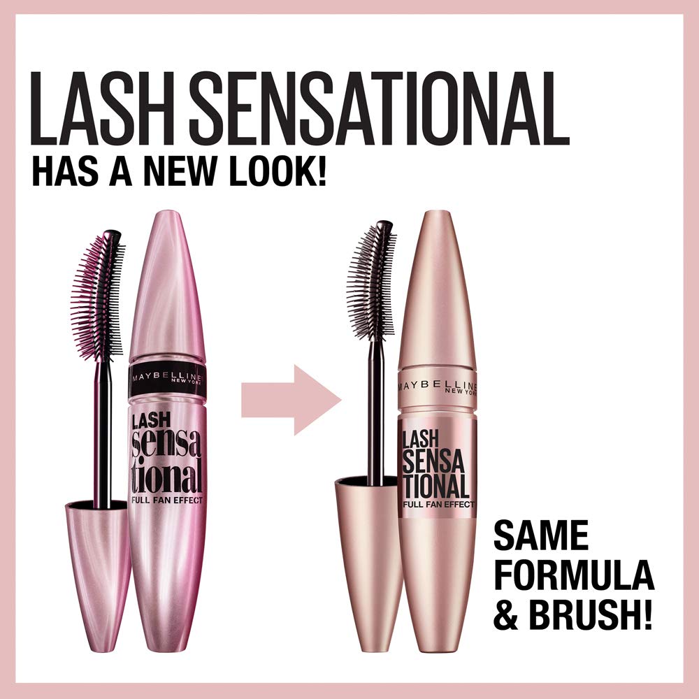 MAYBELLINE before and after eye photos showing added length and volume