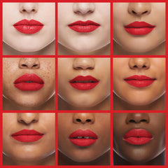 Maybelline lipstick applied on model demonstrating long-lasting warm tone