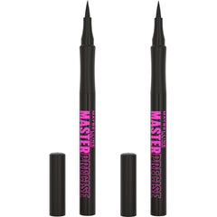 MAYBELLINE front view of black liquid eyeliner shows sleek packaging and portability