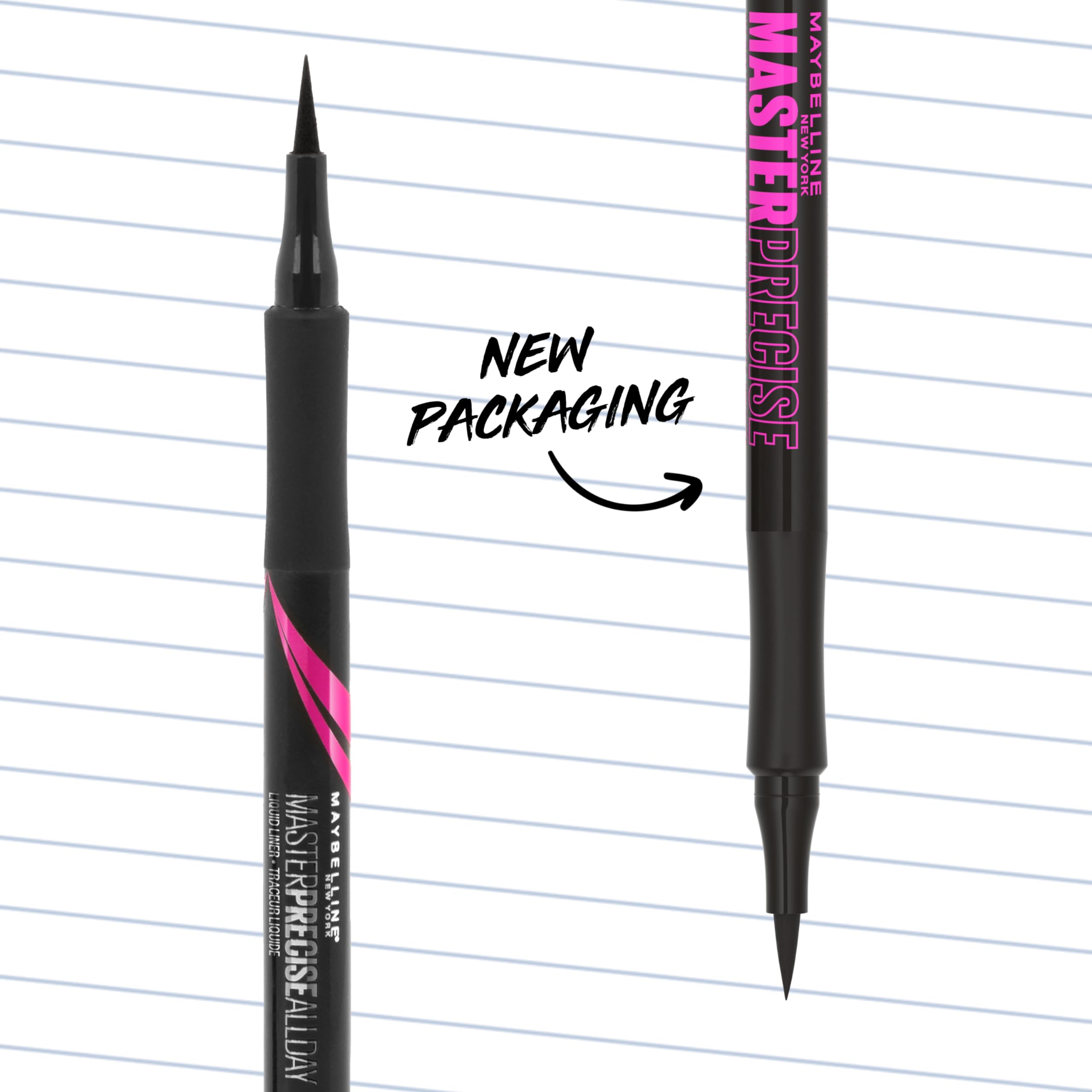 MAYBELLINE close-up of fine felt tip illustrates precision for crisp lines