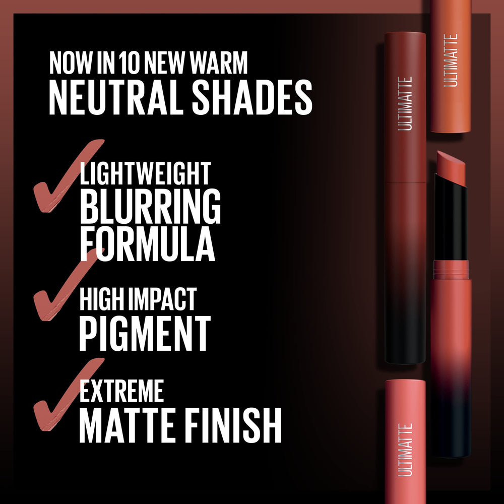 Maybelline More Cedar swatch on arm showing rich pigment benefit: true color preview