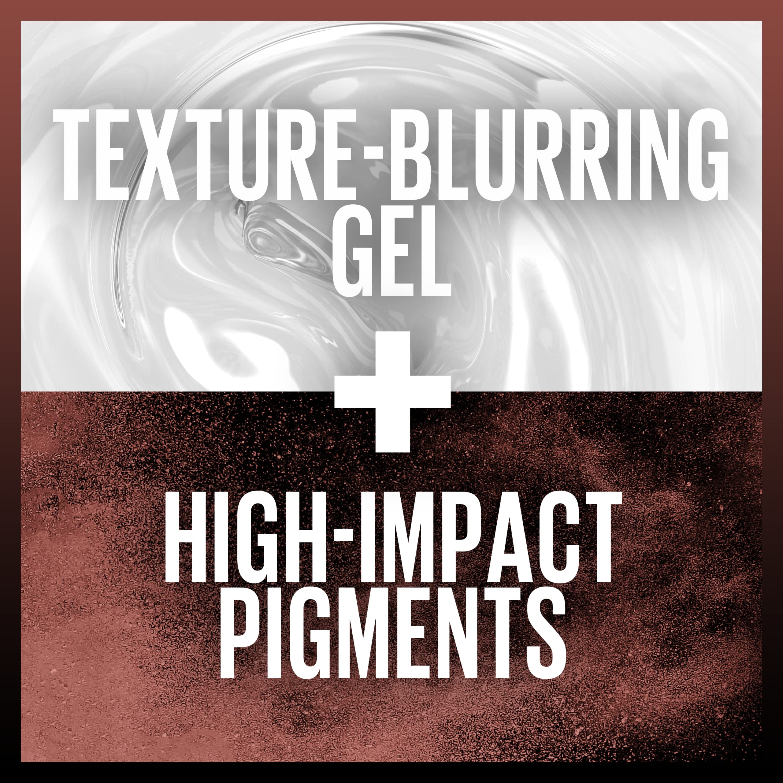 Maybelline More Cedar texture detail showing velvety surface benefit: non-drying feel