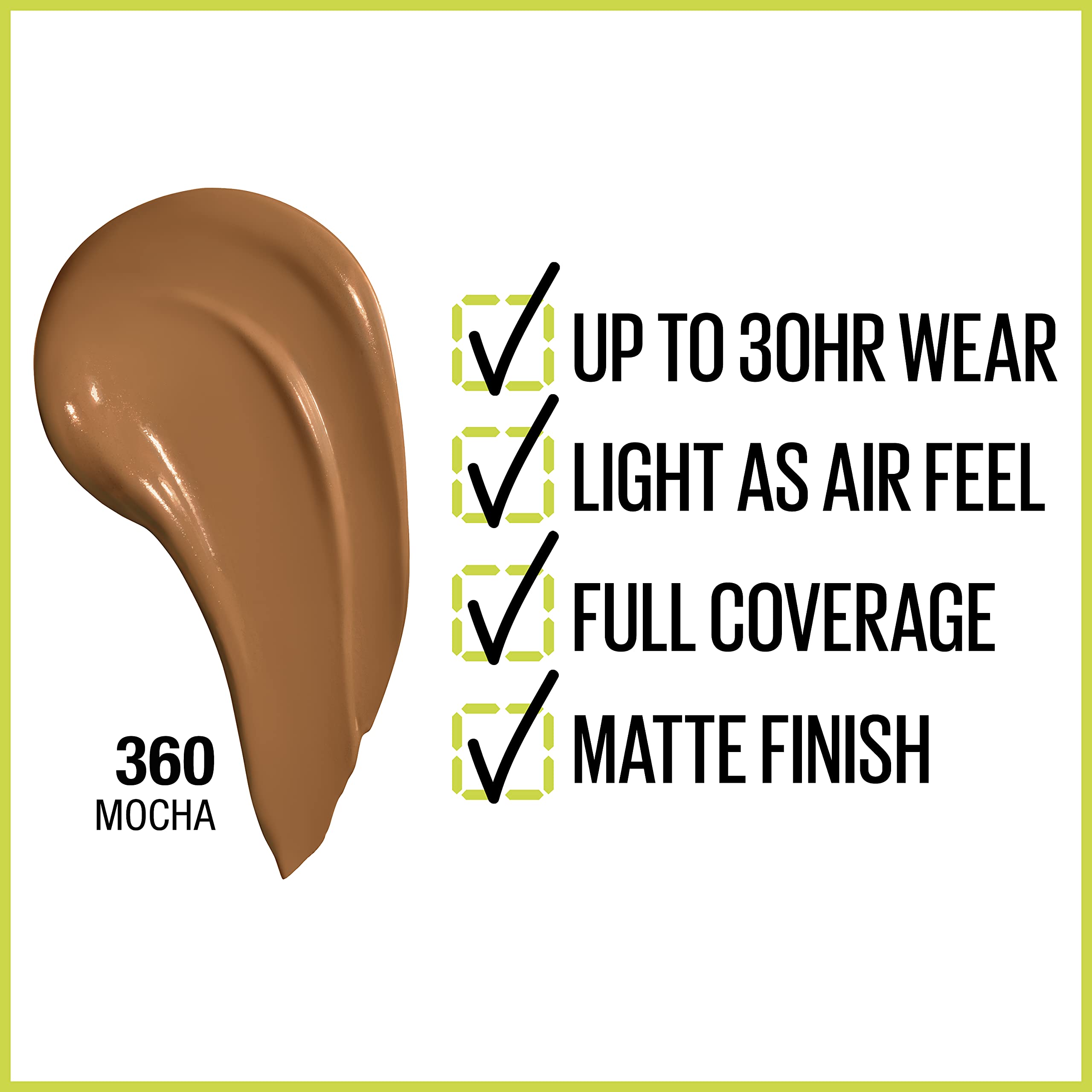 Maybelline pump closeup highlighting dispenser, easy controlled application benefit