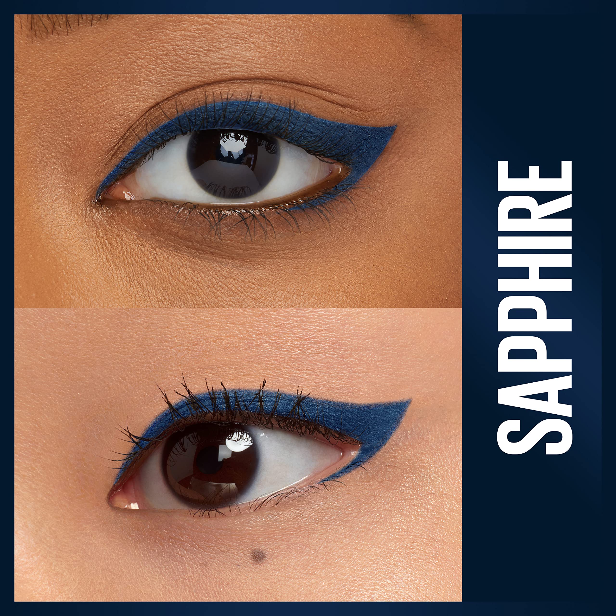 Maybelline Unstoppable Sapphire close-up of mechanical tip for precise lines