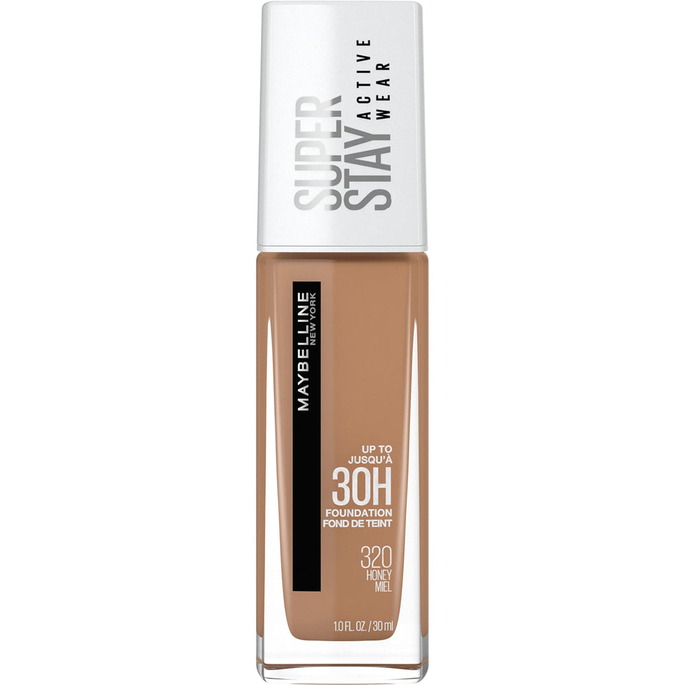 maybelline front packaging showing product and shade Honey benefit long wear