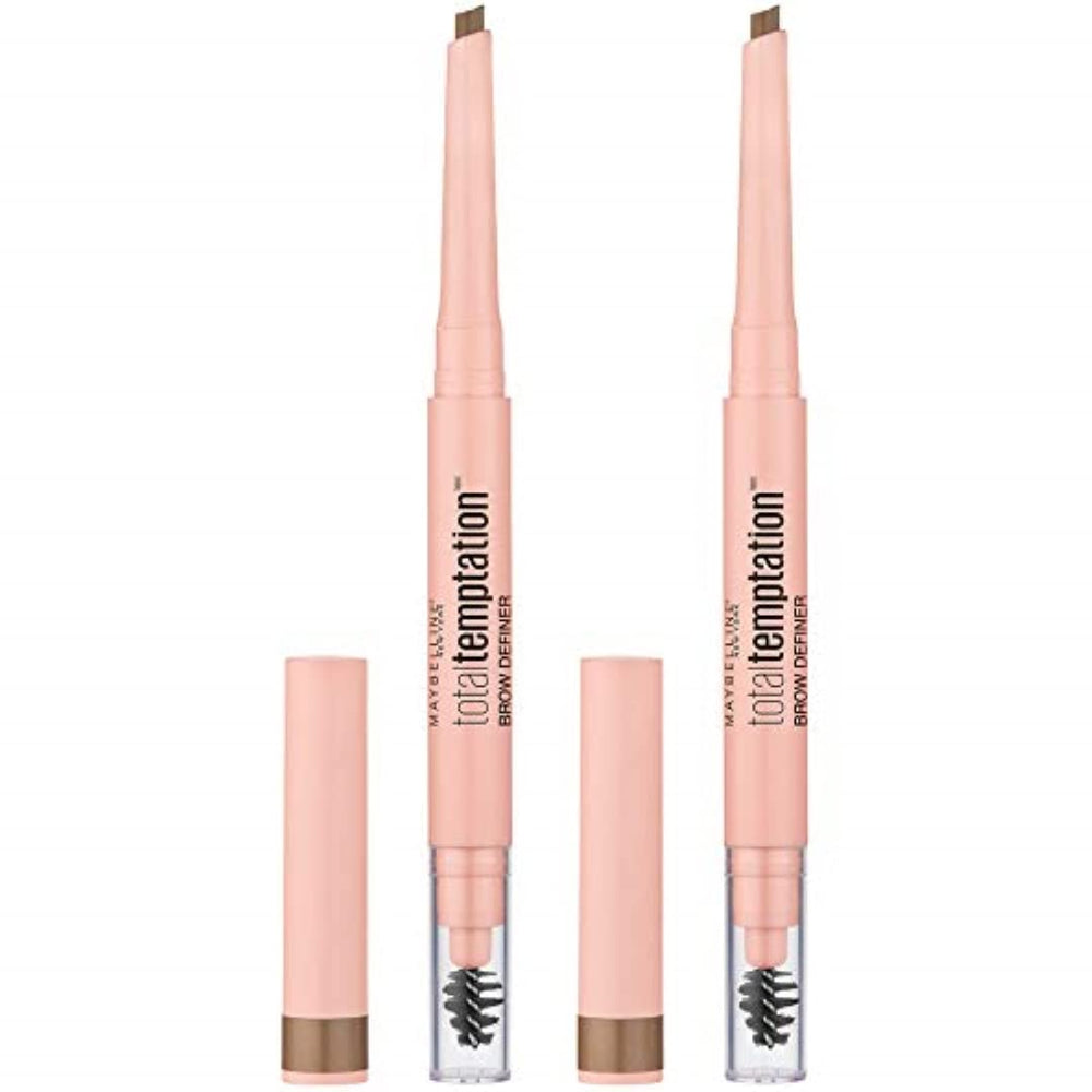 Maybelline Total Temptation front packaging showing two blonde pencils and benefits