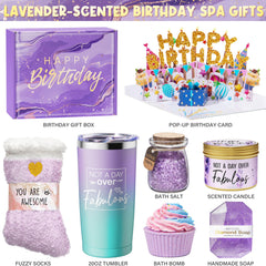 MAYICIVO lavender scented candle close-up showing wick and aroma, creates calming atmosphere