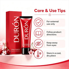 Mayseen Duron Crema closeup label with usage directions for safe application
