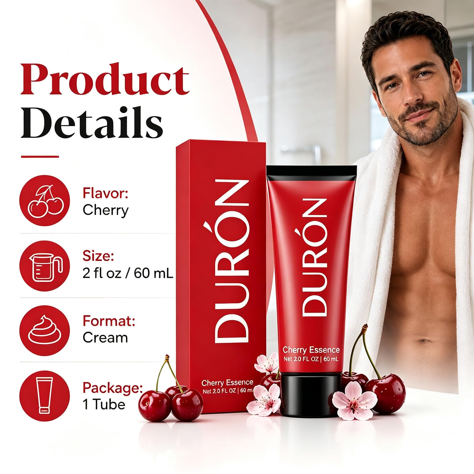 Mayseen Duron Crema applied on hand illustrating non-greasy fast-absorbing benefit