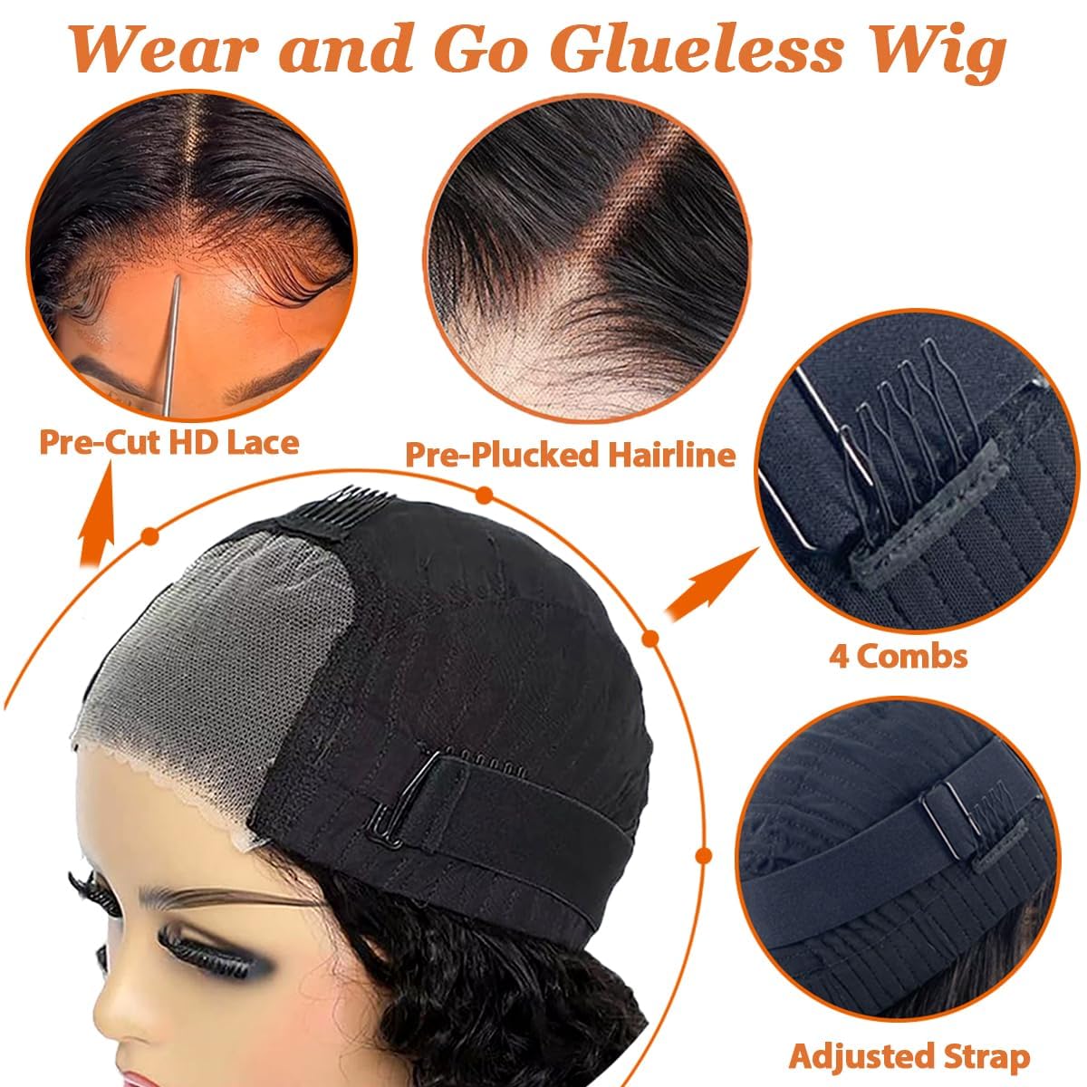 Maytune deep wave hair texture close-up highlights tangle-free softness