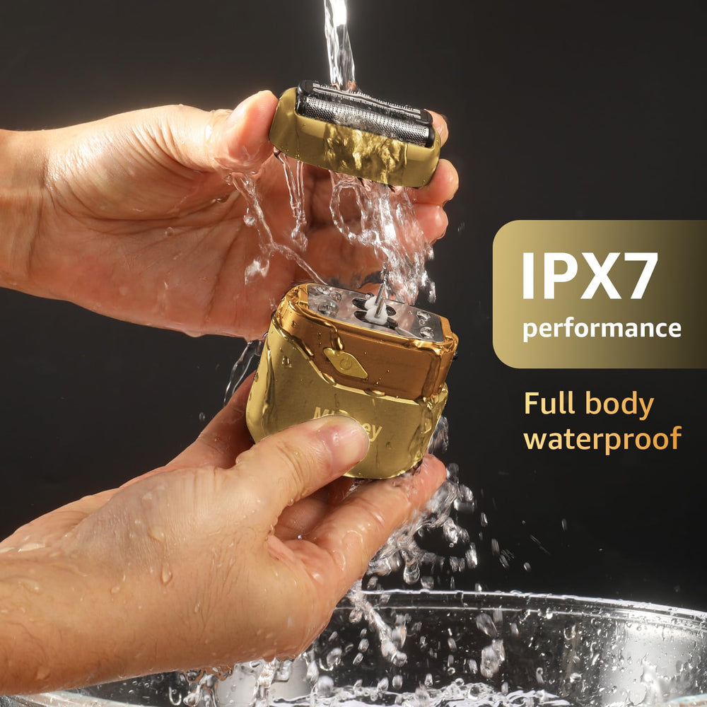 Mbzoey rinsed under faucet proving IPX7 waterproof cleaning convenience