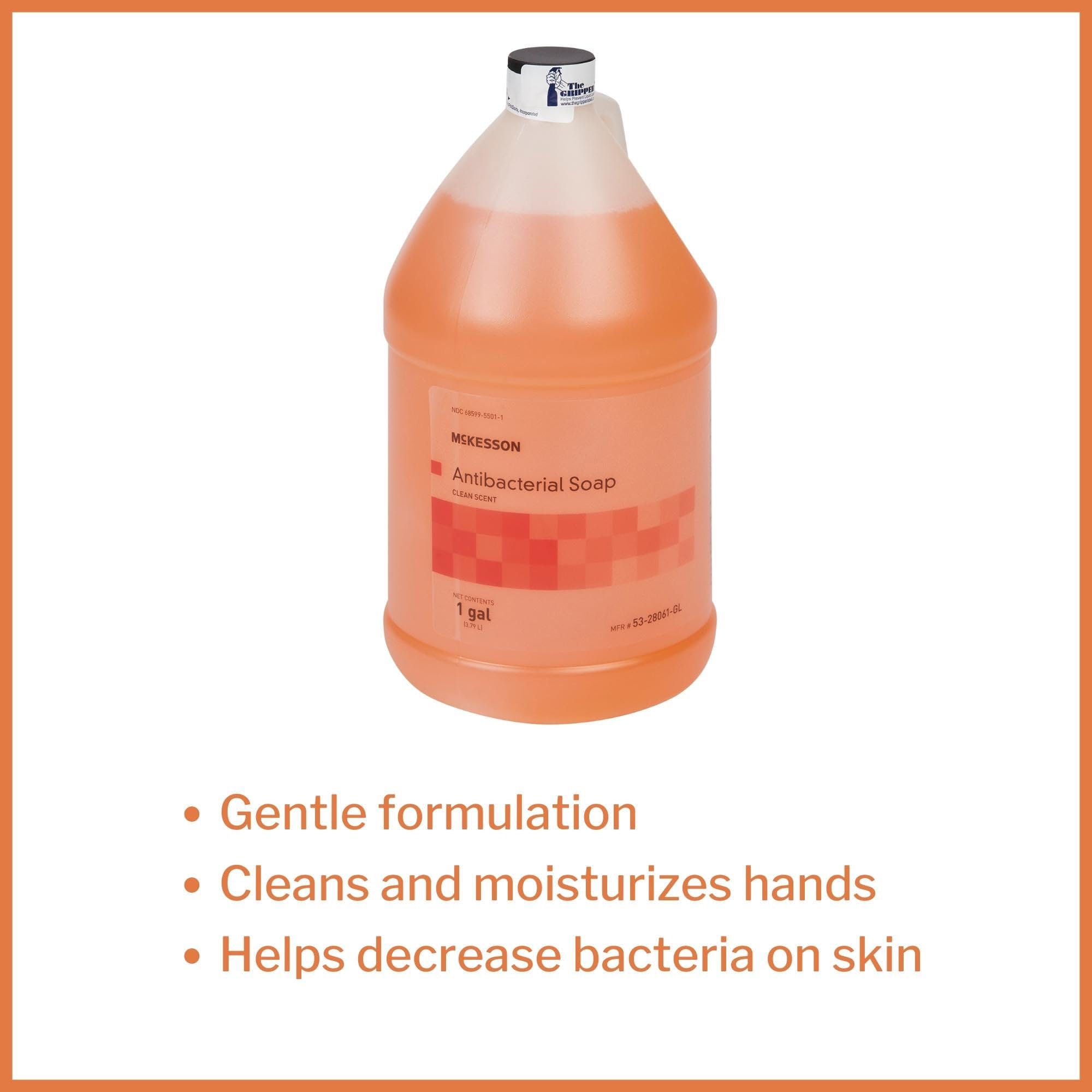McKesson screw-top cap detail for easy pouring and spill control benefit