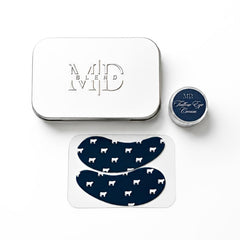 M.D. Blend front packaging showing silicone eye patches and benefits