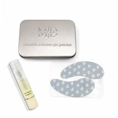 M.D. Blend front packaging showing reusable silicone patches and benefits