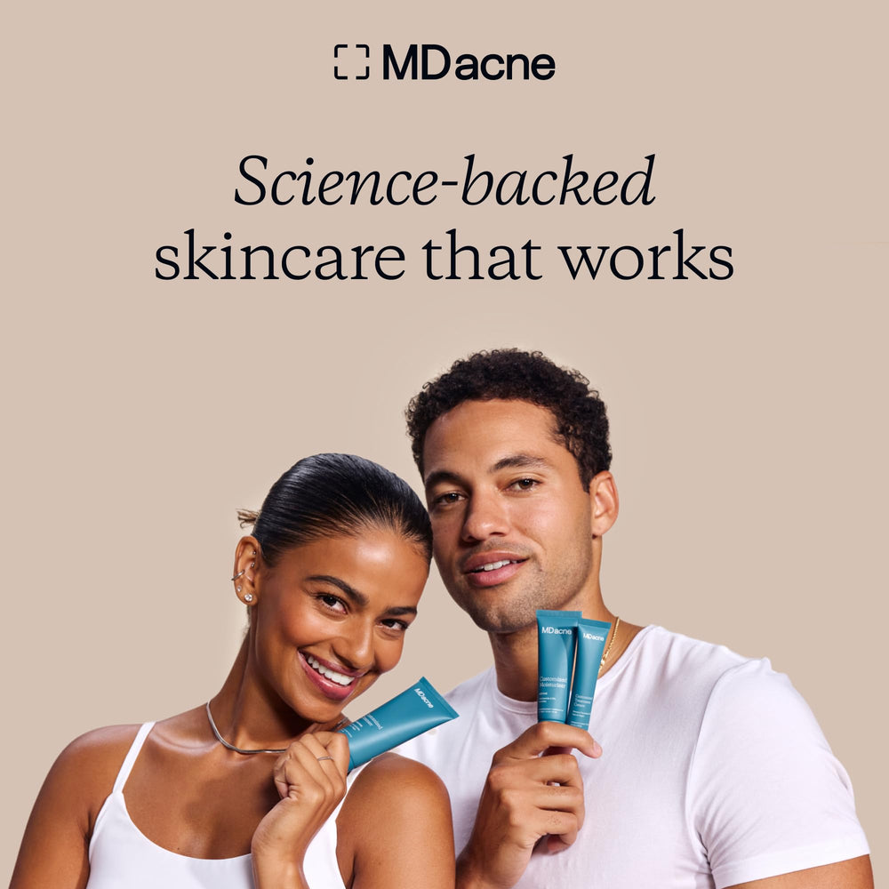 MDacne on bathroom counter lifestyle scene promoting daily routine ease