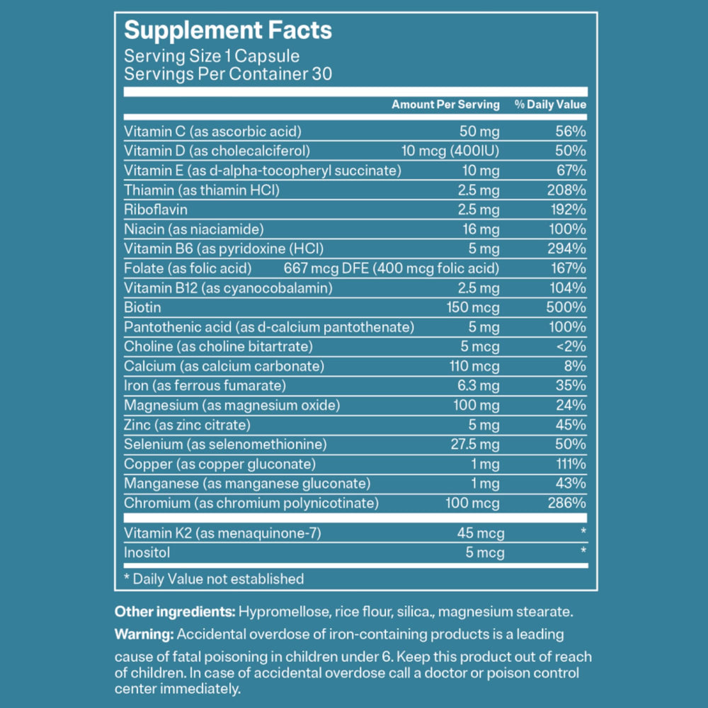 MDhair bottle beside healthy foods illustrating nutrient support for hair