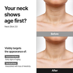 MDP applying neck stick to neck for firmer-looking skin