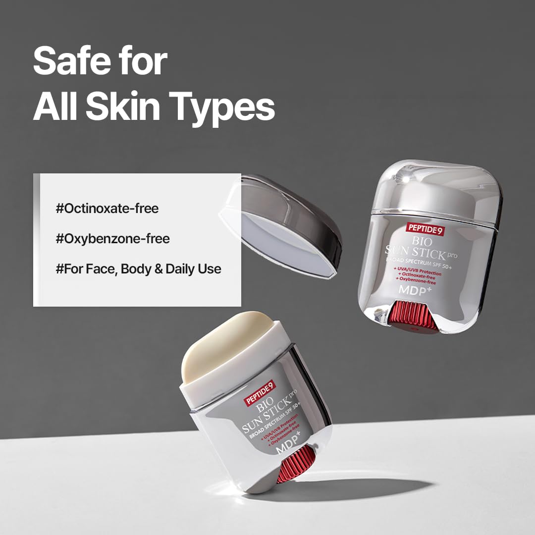 MDP sunstick applied to cheek with even coverage benefit