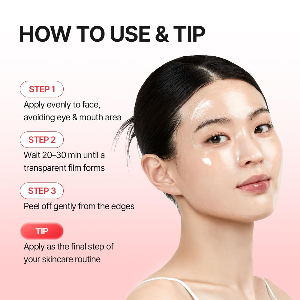 MDP lifestyle shot of model with glass-skin glow after mask use
