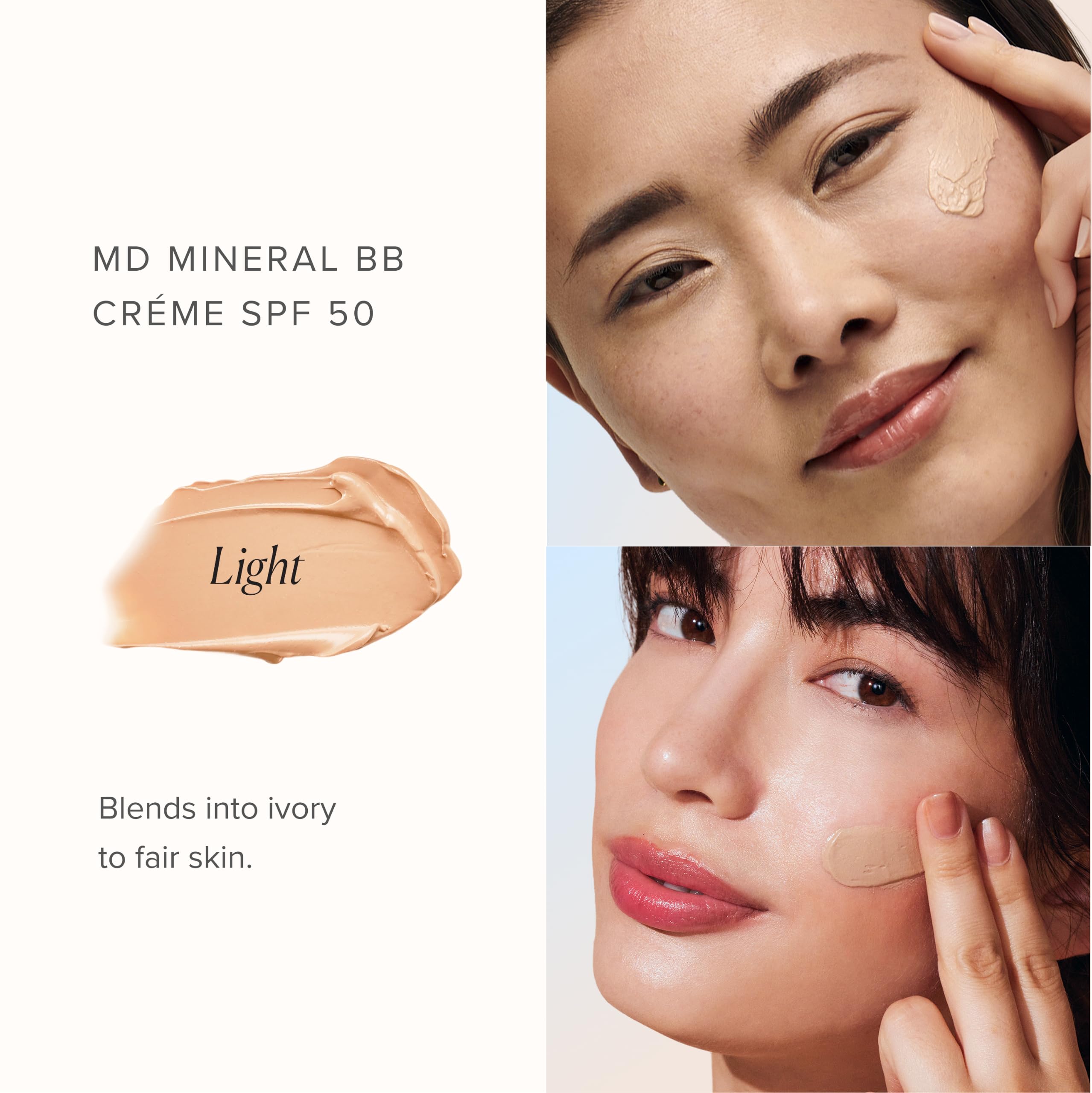 MDSolarSciences skin after application showing matte, blurred, photo-ready finish