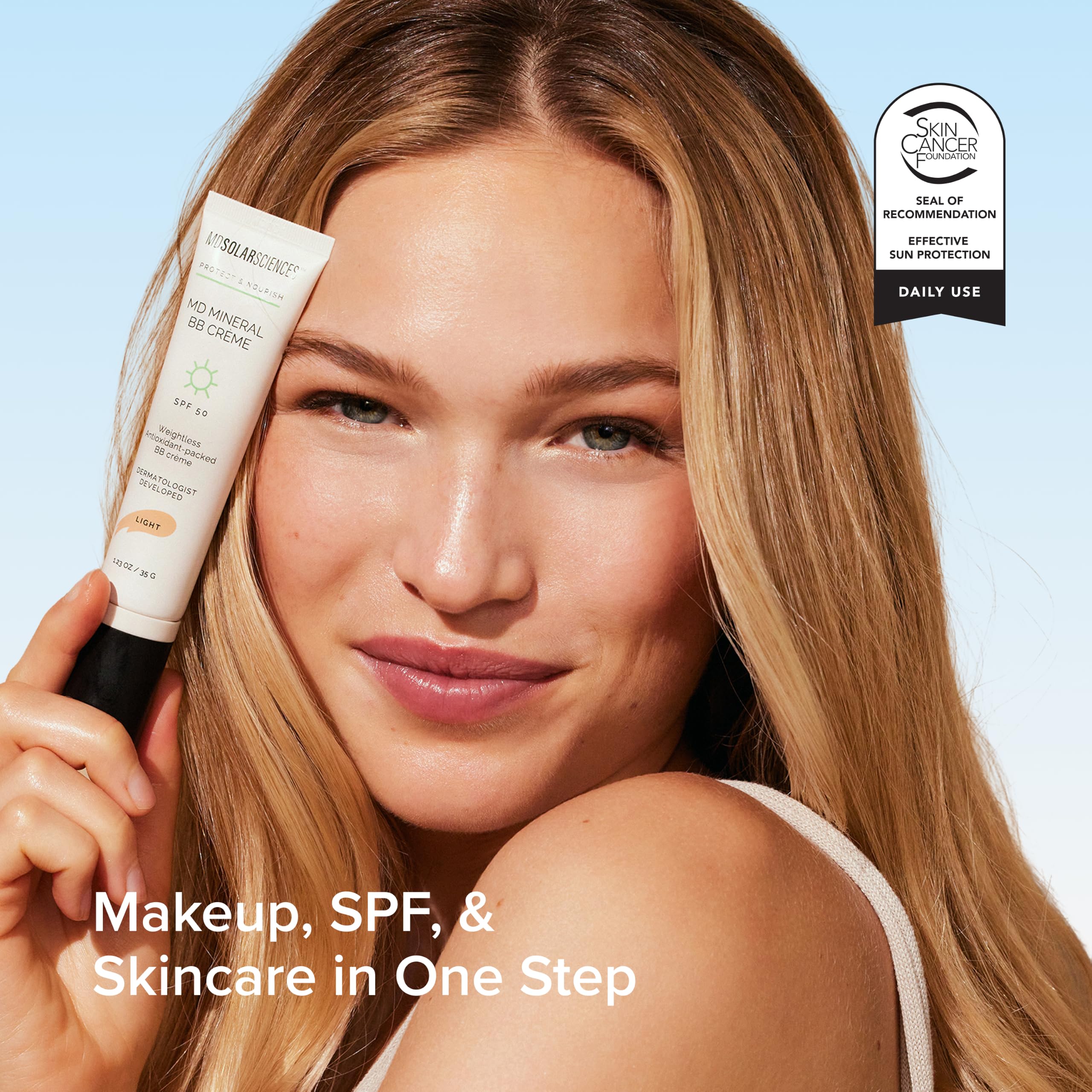 MDSolarSciences whipped BB Crème texture close-up demonstrating blendable finish