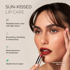 MDSolarSciences lip balm swatch on skin illustrating sheer buildable color