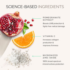 MDSolarSciences applied to model's cheek demonstrating even, no-white-cast benefit